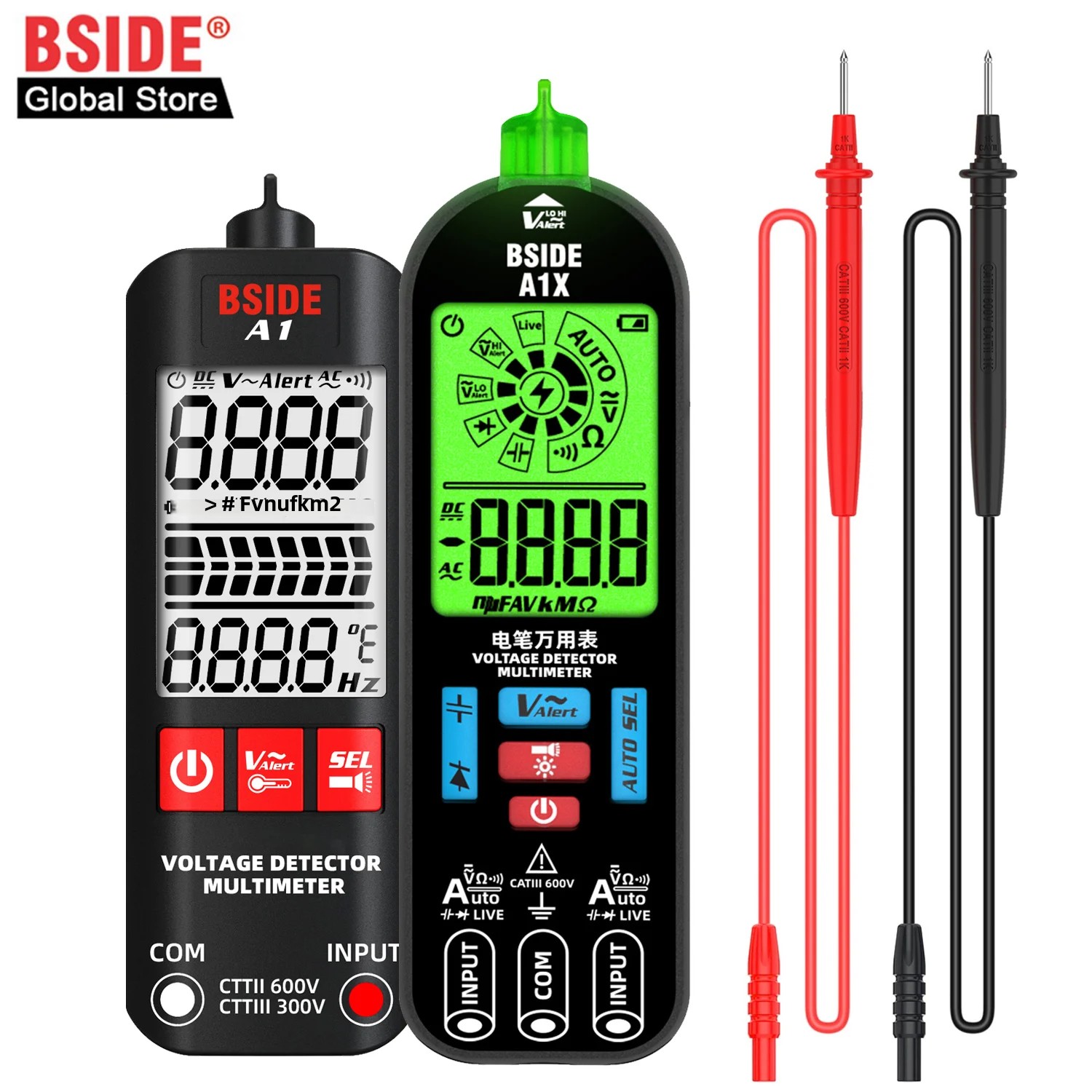 Usb Ammeter Tester - BSIDE A1/A1X Multimeter Digital cerdas, pengukur