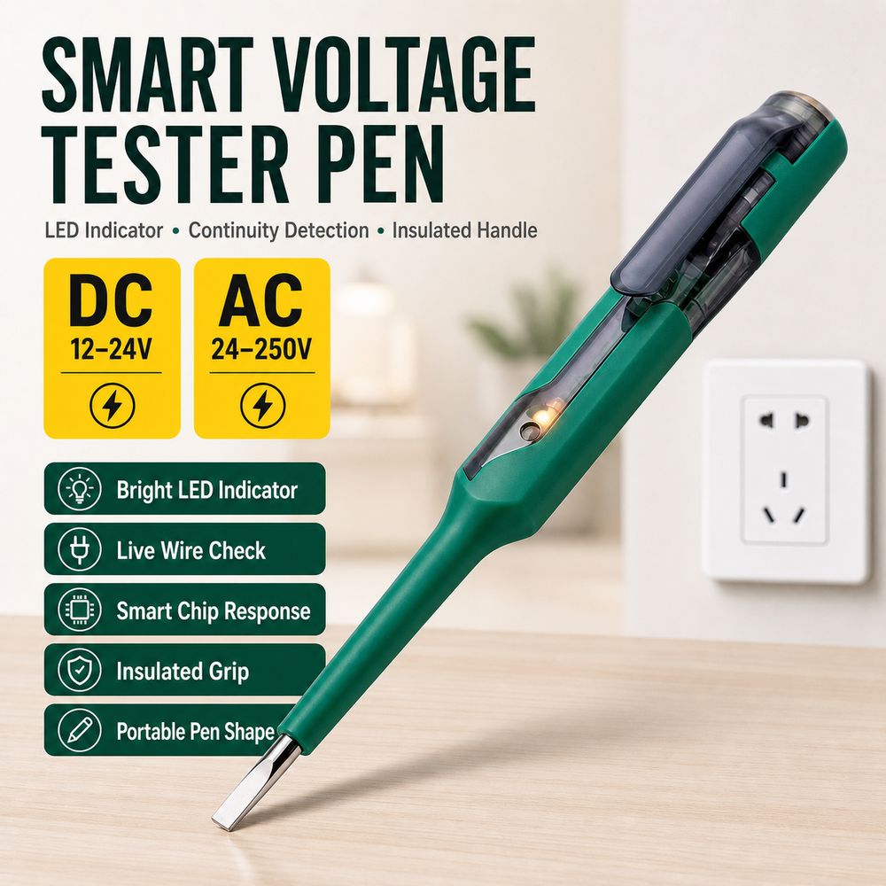 Circuit Test Pencil - Pena Penguji Tegangan Indikator LED, Pena