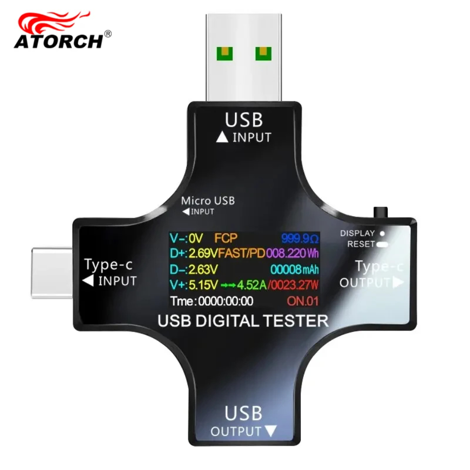 Usb Ammeter Tester - Penguji USB DC Tipe-C PD Voltmeter