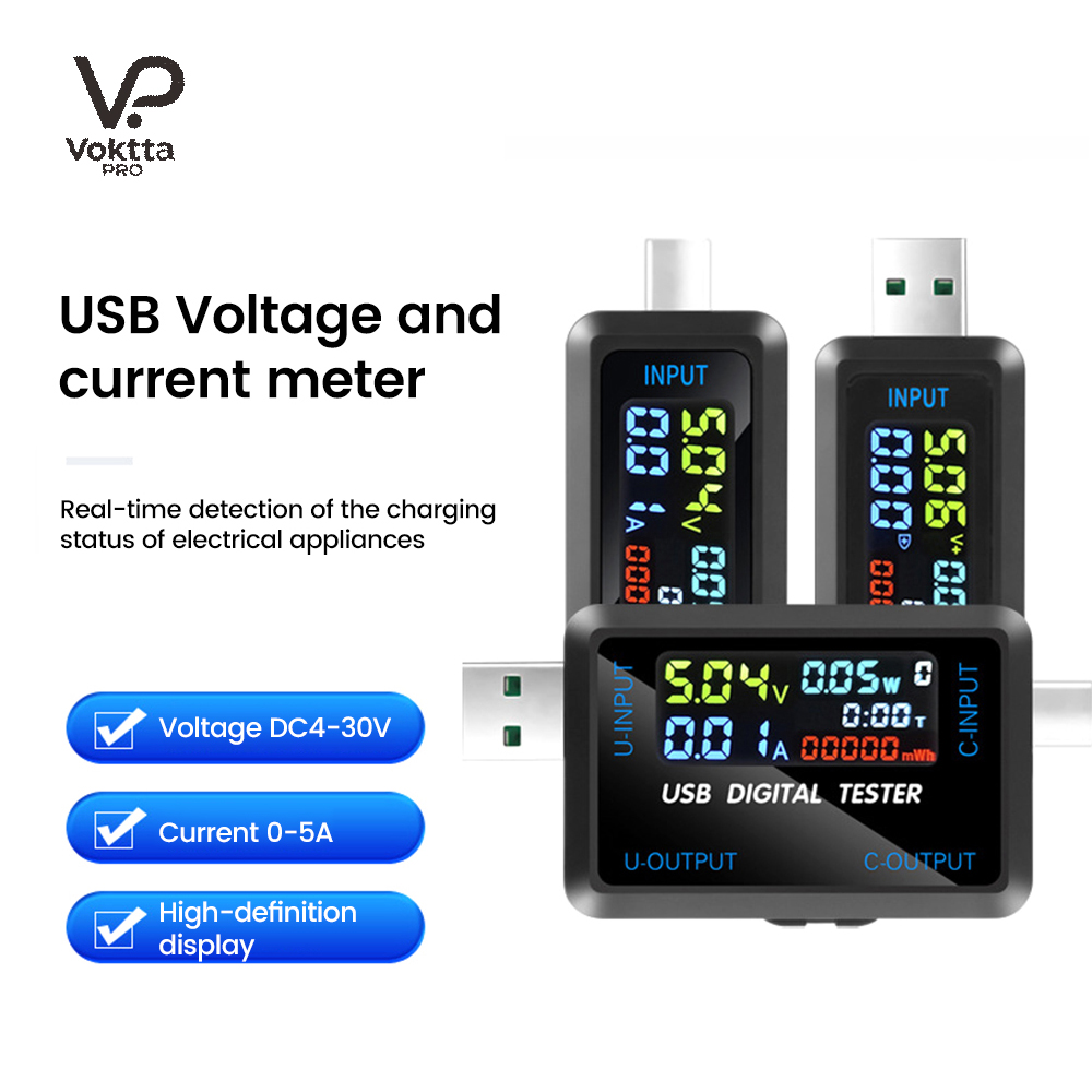 Tester USB 10 in 1 DC Digital  - Usb Ammeter Tester ulasan dan harga