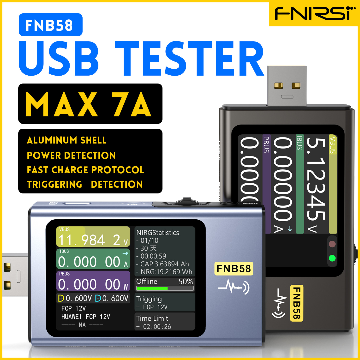 FNIRSI-FNB58 USB Voltage Teste - Usb Ammeter Tester ulasan dan harga