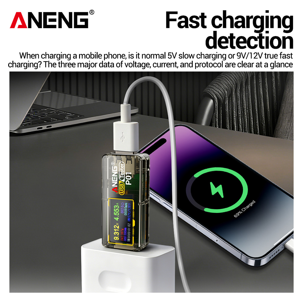 ANENG P01 USB Tester Voltmeter - Usb Ammeter Tester ulasan dan harga